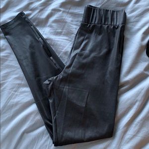 Zara leather black leggings.